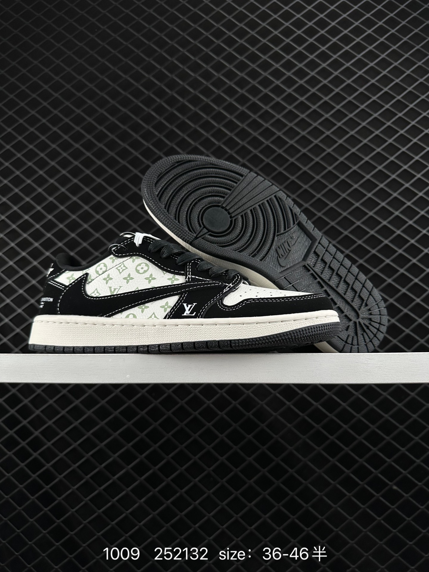 fragment design x Travis Scott x Nike Air Jordan 1 Low OG SP”Black/Green Toe“